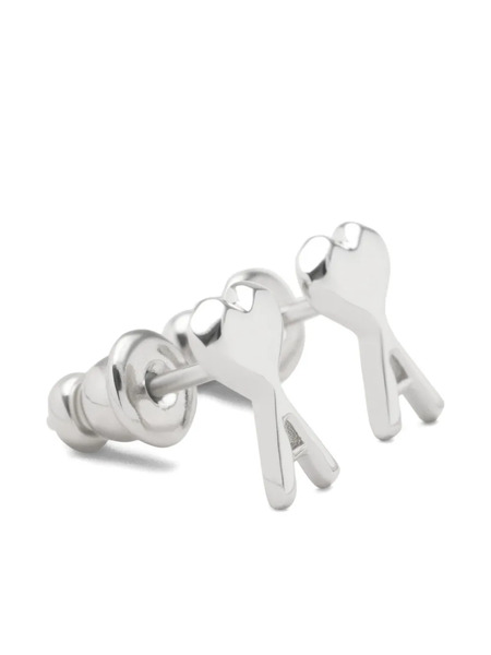  Ami Paris Ami De Coeur Stud Earrings - Silver 