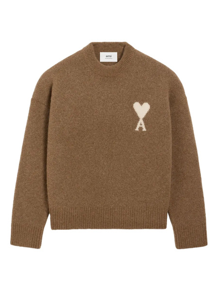  Ami Paris Ami De Coeur Sweater - Brown 