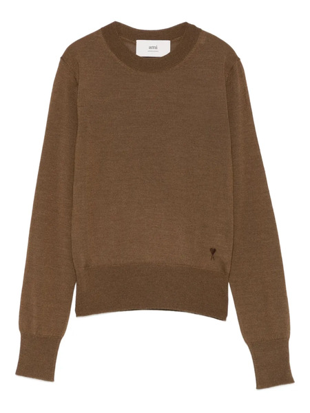  Ami Paris Ami De Coeur Sweater - Brown 