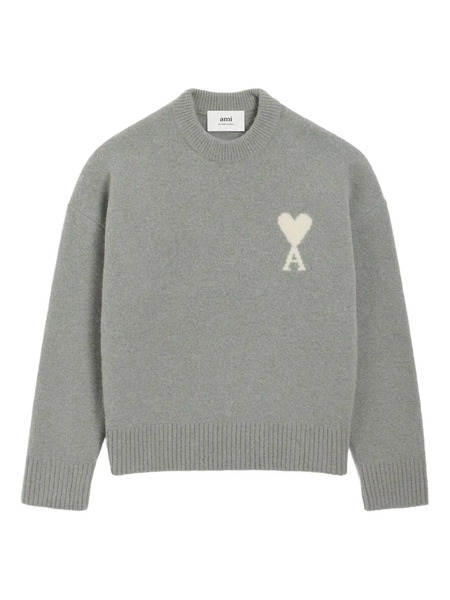  Ami Paris Ami De Coeur Sweater - Grey 