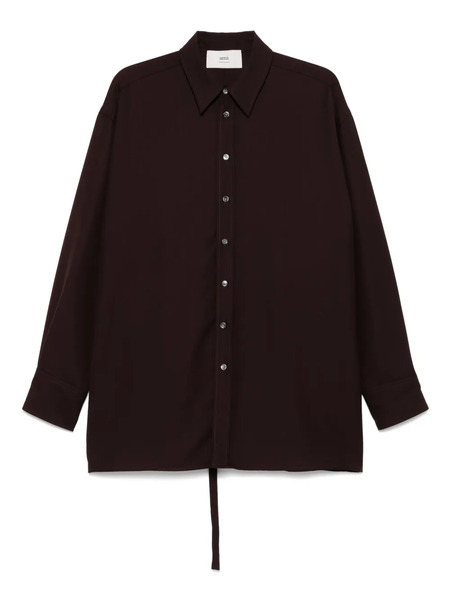  Ami Paris Back-slit Shirt - Brown 