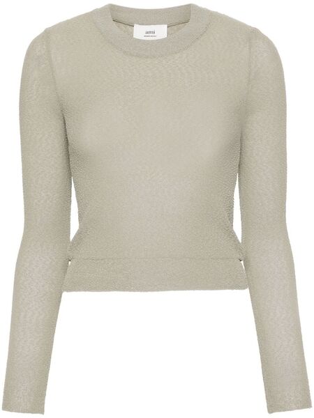  Ami Paris Bouclé Sweater - Green 
