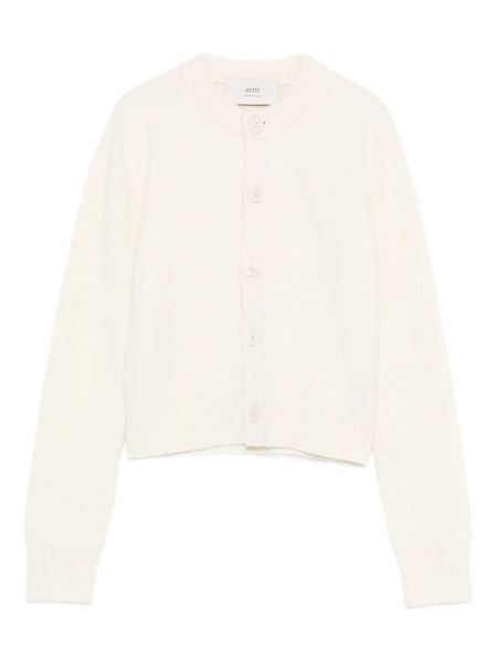  Ami Paris Button-front Cardigan - Neutrals 