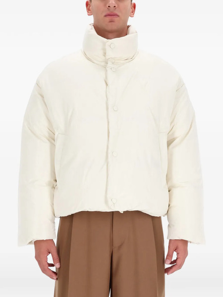  Ami Paris Button Funnel-neck Jacket - Neutrals 