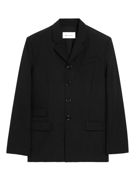  Ami Paris Buttoned Single-breasted Blazer - Black 