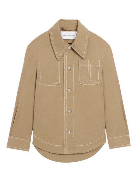 Ami Paris Buttoned Worker Jacket - Neutrals 