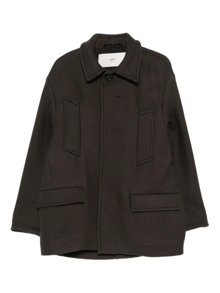  Ami Paris Caban Pocket Coat - Brown 