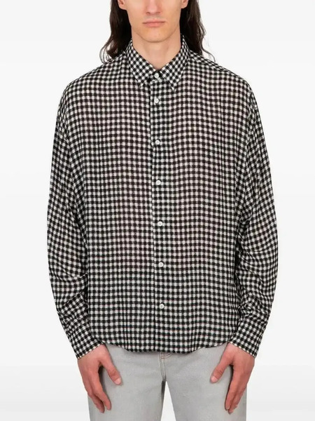  Ami Paris Check-pattern Shirt - Black 