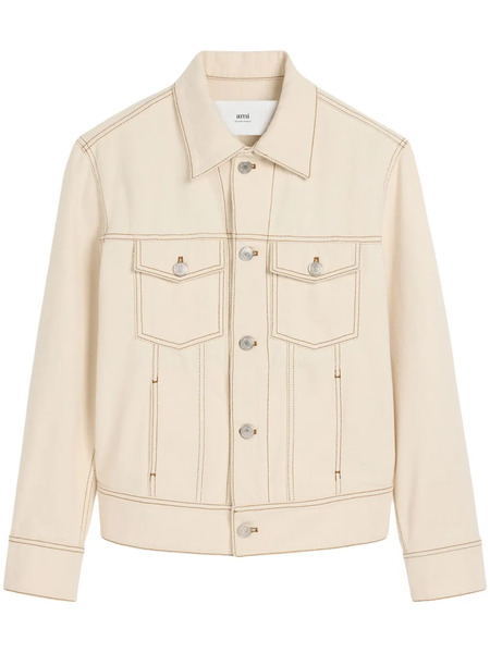  Ami Paris Cotton Trucker Jacket - Neutrals 