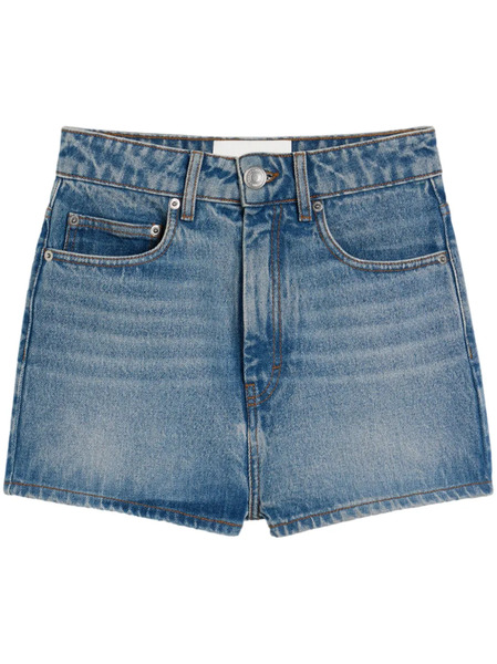  Ami Paris Denim Mini Shorts - Blue 