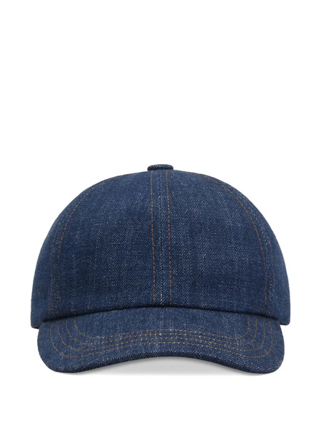  Ami Paris Denim Side-patch Cap - Blue 