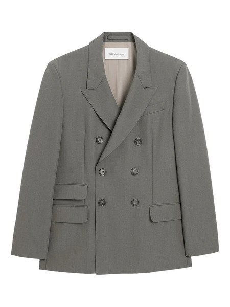  Ami Paris Double-breasted Blazer - Grey 