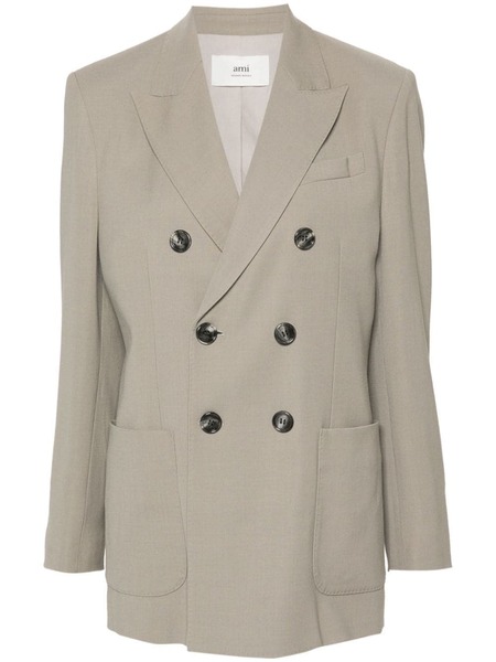  Ami Paris Double-breasted Blazer - Neutrals 