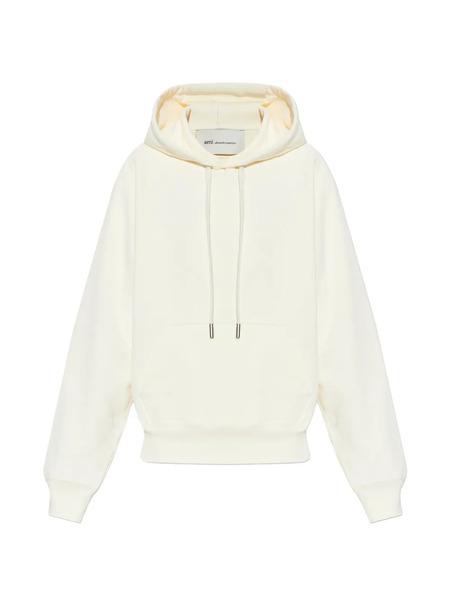  Ami Paris Drawstring Hooded Sweatshirt - Neutrals 