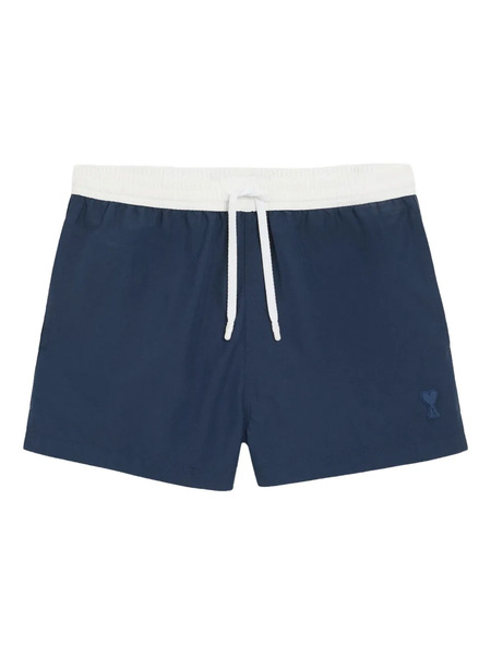  Ami Paris Drawstring Swim Shorts - Blue 