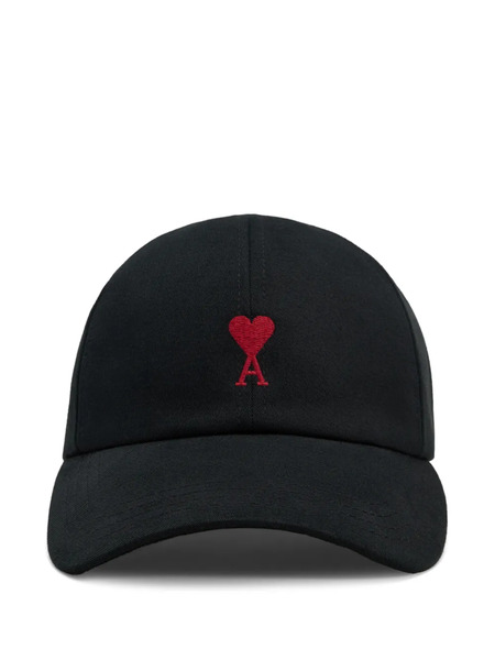  Ami Paris Embroidered Adjustable Hat - Black 