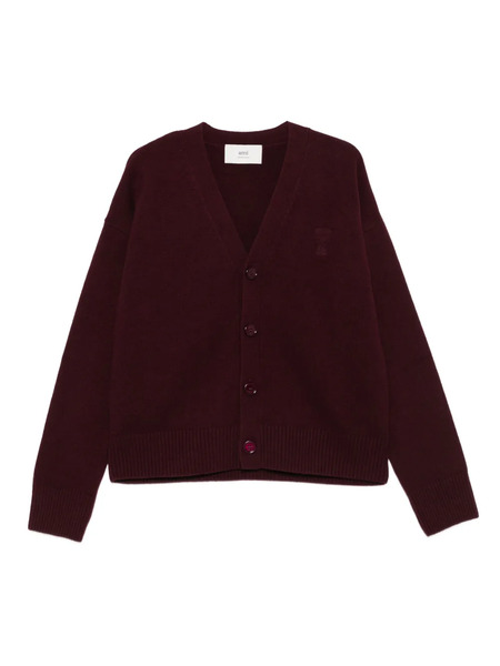  Ami Paris Embroidered Button Cardigan 