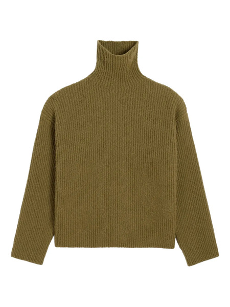  Ami Paris Funnel-neck Wool Sweater - Green 