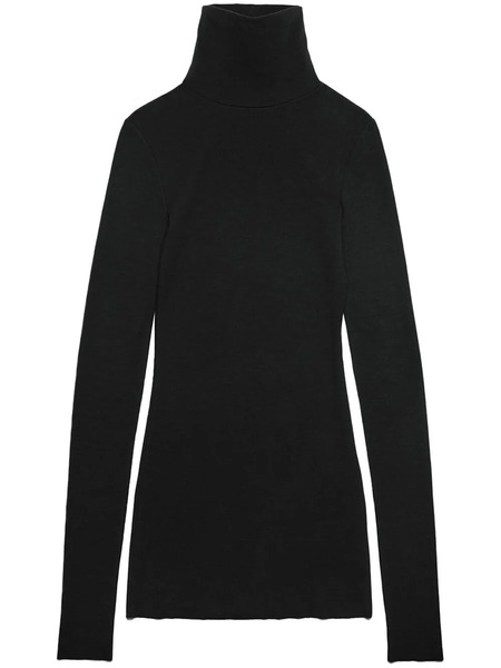  Ami Paris High-neck Knitted Minidress - Black 