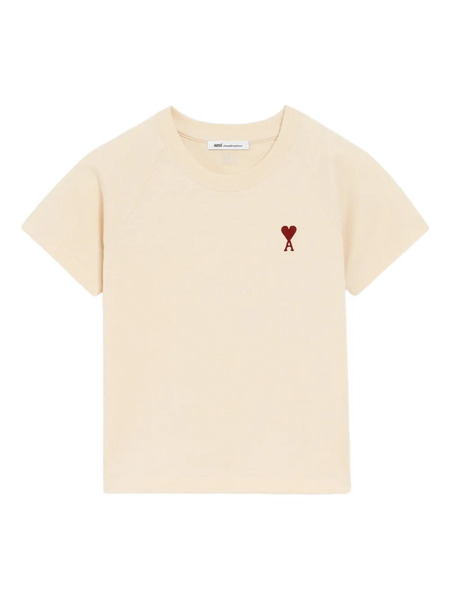  Ami Paris Holiday Capsule Embroidered T-shirt - Neutrals 