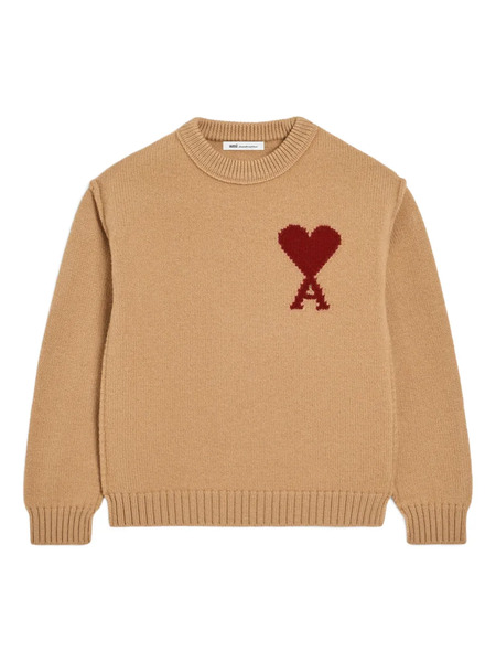  Ami Paris Holiday Capsule Intarsia Sweater - Neutrals 