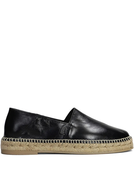  Ami Paris Leather Espadrilles - Black 