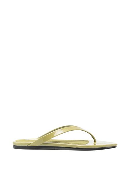  Ami Paris Leather Flat Sandals - Green 