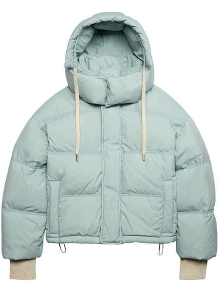  Ami Paris Logo-appliqué Puffer Jacket - Blue 