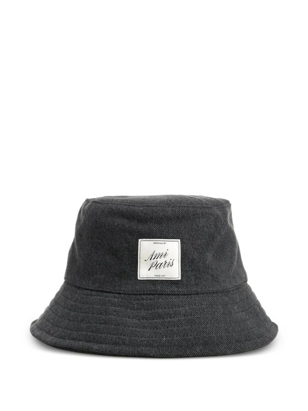  Ami Paris Logo-patch Bucket Hat - Grey 