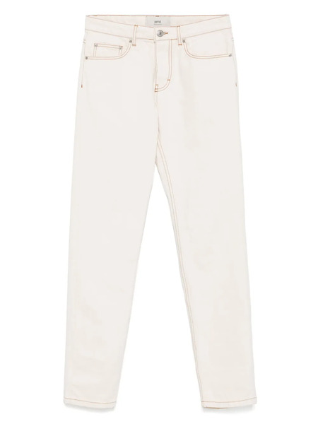  Ami Paris Logo-patch Jeans - Neutrals 