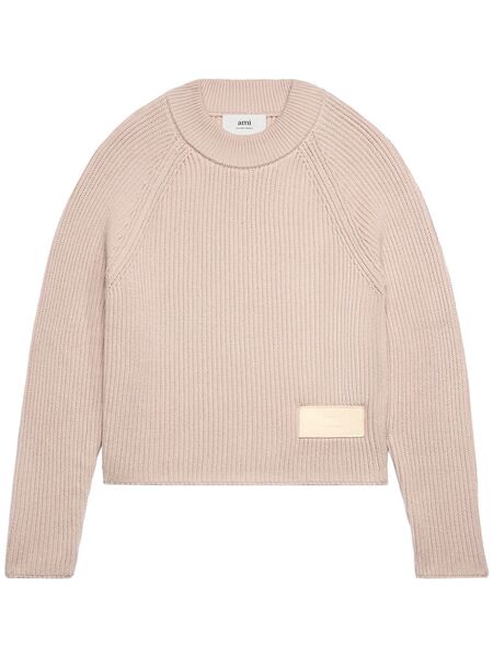  Ami Paris Logo-patch Sweater - Pink 