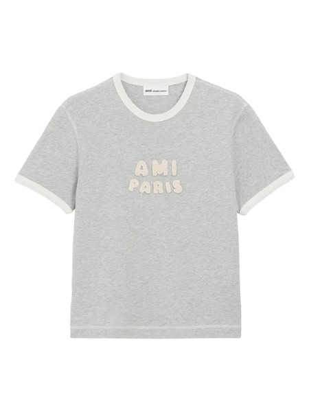  Ami Paris Logo-patch T-shirt - Grey 