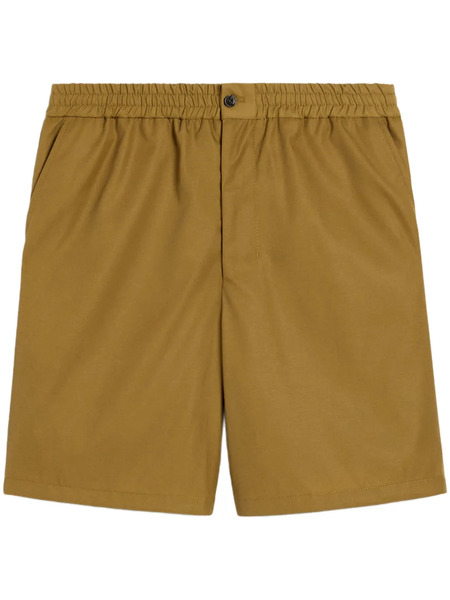  Ami Paris Logo-plaque Shorts - Neutrals 