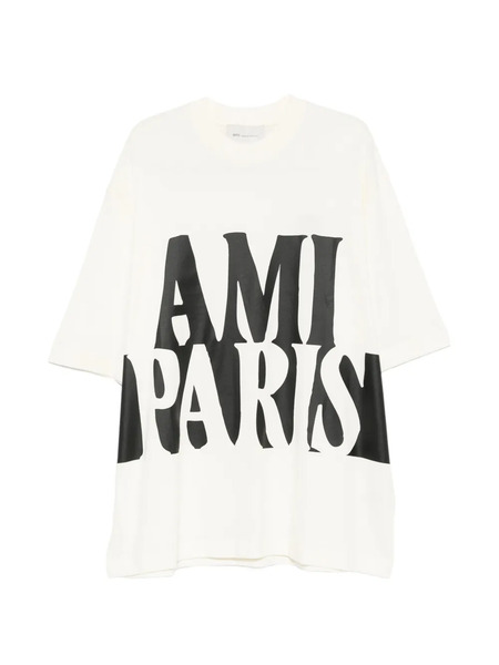  Ami Paris Logo T-shirt - Neutrals 