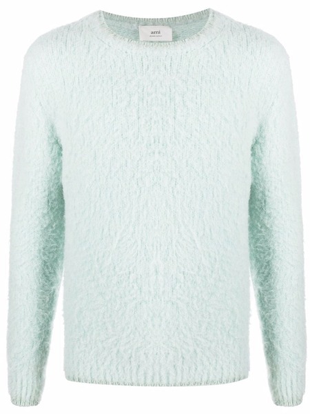  Ami Paris Long-sleeved Crew-neck Jumper - Green 