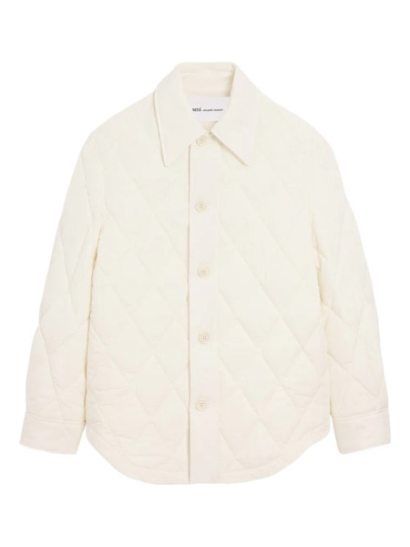  Ami Paris Padded Buttoned Jacket - Neutrals 