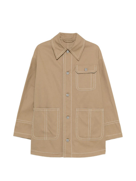  Ami Paris Pocket Topstitching Jacket - Neutrals 
