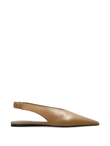  Ami Paris Point-toe Elasticated Fat Pumps - Neutrals 