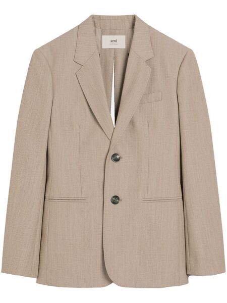  Ami Paris Rear-slit Blazer - Neutrals 