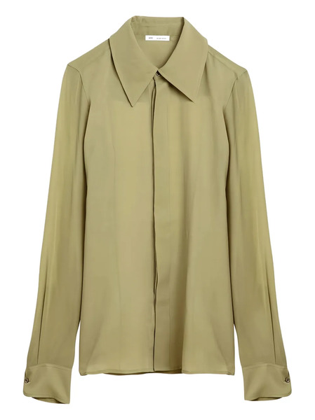  Ami Paris Silk Shirt - Green 