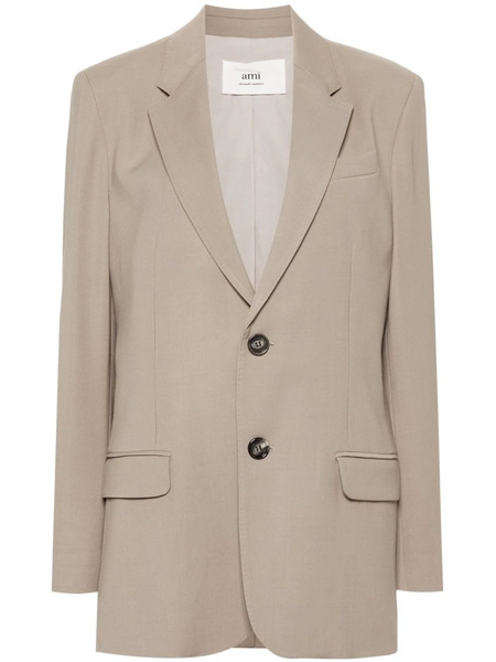  Ami Paris Single-breasted Blazer - Neutrals 