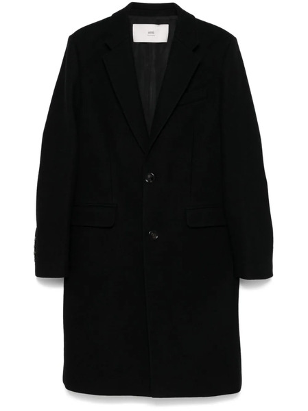  Ami Paris Single-breasted Coat - Black 