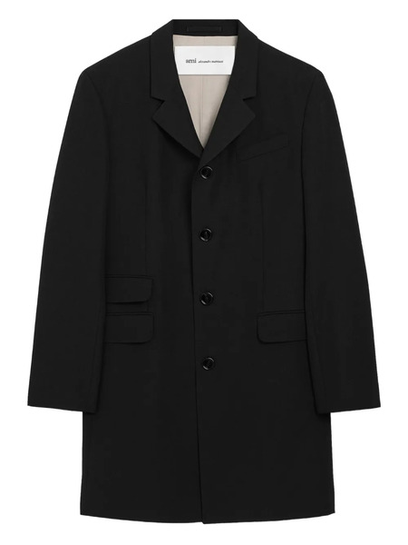 Ami Paris Single-breasted Coat - Black 