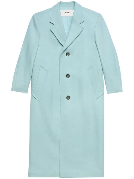  Ami Paris Single-breasted Coat - Blue 
