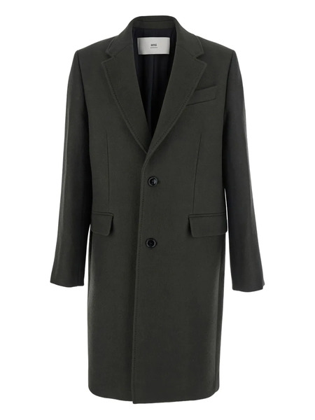  Ami Paris Single-breasted Coat - Grey 