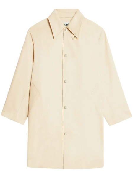  Ami Paris Single-breasted Coat - Neutrals 