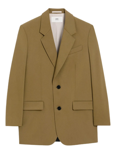  Ami Paris Single-breasted Wool Jacket - Green 