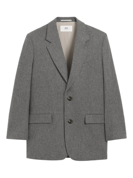  Ami Paris Single-breasted Wool Jacket - Grey 