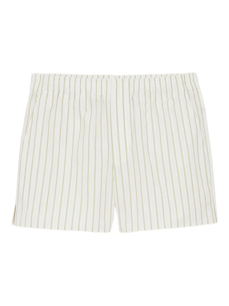  Ami Paris Striped-pattern Shorts - White 