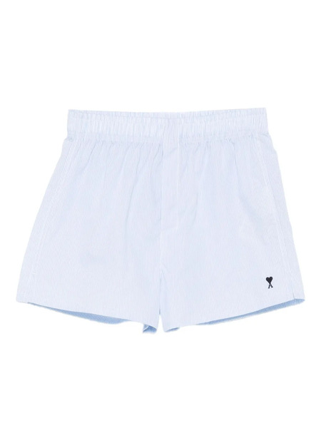  Ami Paris Striped Pyjama Shorts - Blue 